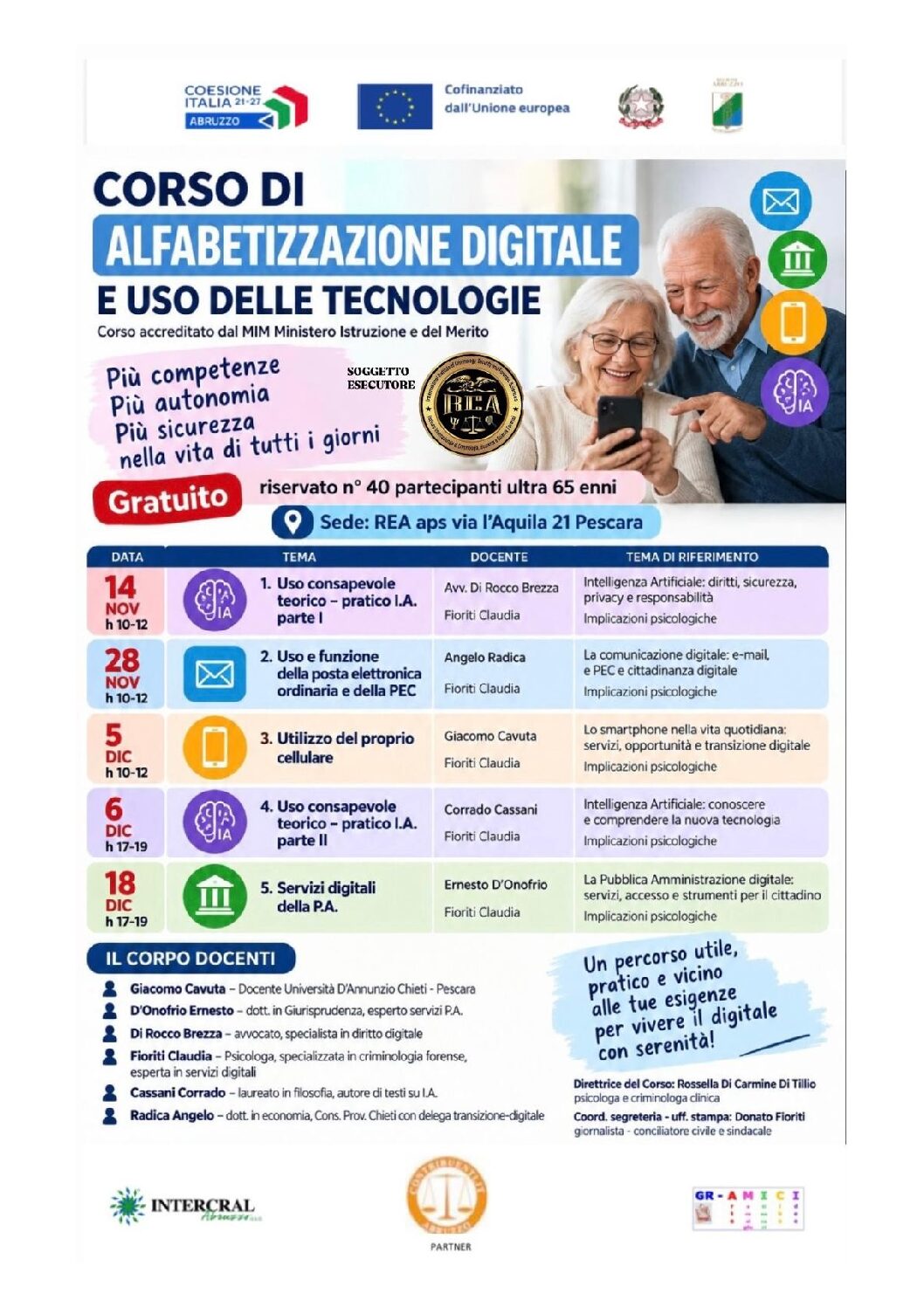 INTERCRAL ABRUZZO – Altre associazioni: Corso di Alfabetizzazione digitale